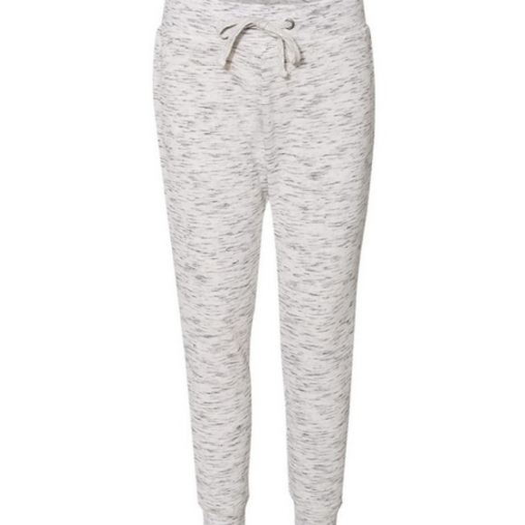 NWT J. America 8675 White Heathered Melange Fleece Jogger Pant. Women's XL - Picture 2 of 10